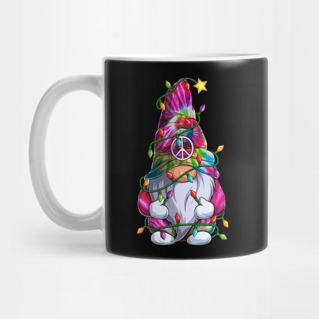 Cute Tie Dye Gnome Christmas Lights Xmas Gnome Lover by Magazine